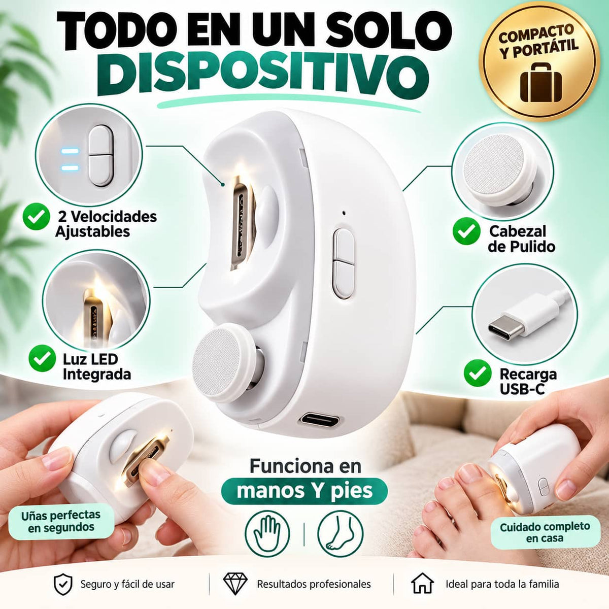 Desde Guaguas hasta Abuelitos! Cortaúñas Eléctrico Inalámbrico